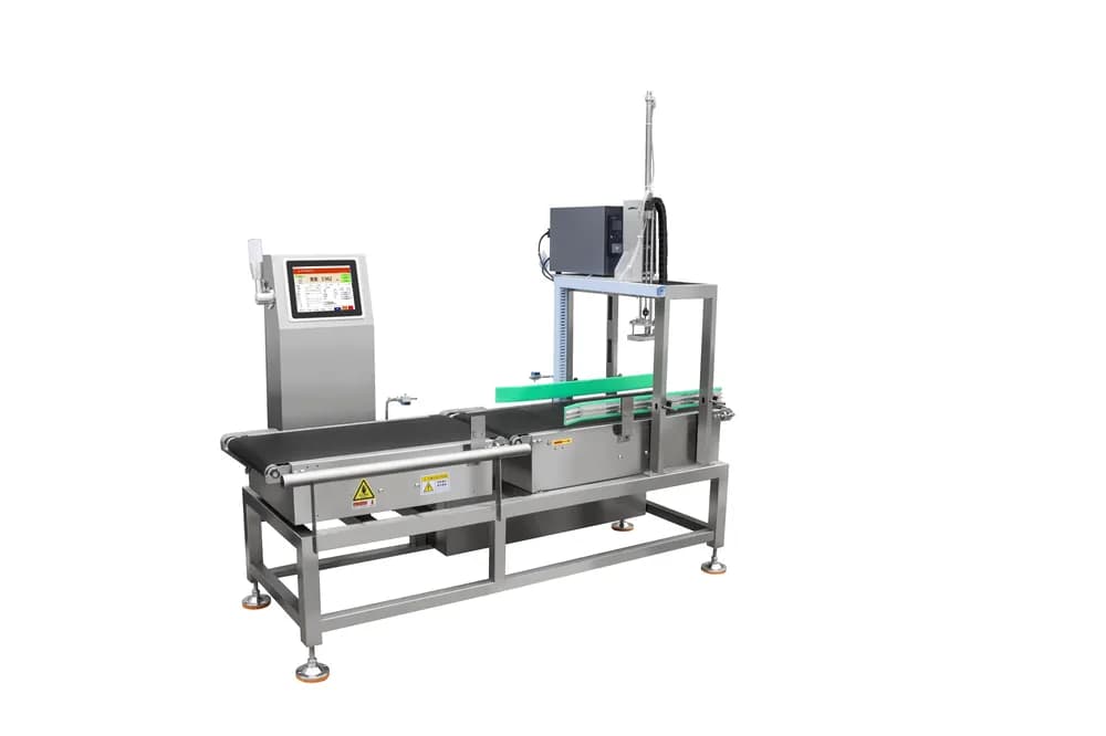 Fully Automatic Weighing, Instant Printing and Side-Labeling Machine for Outer Cartons MQ-MLW8050L30 2